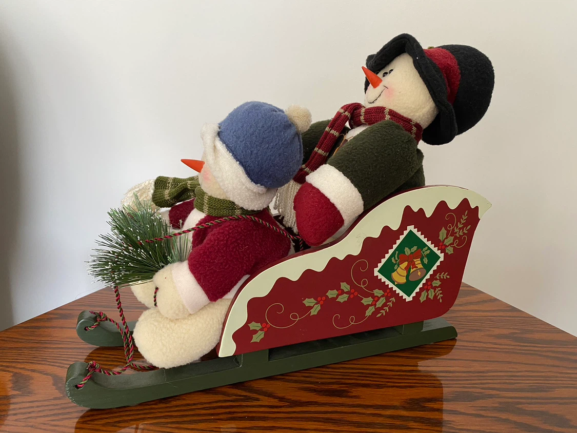 Snowman Christmas Sleigh Decorations - photo 4
