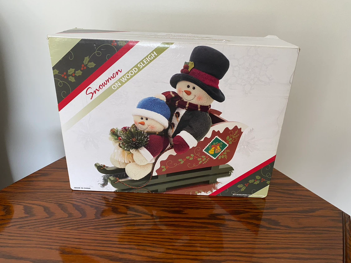 Snowman Christmas Sleigh Decorations - photo 5