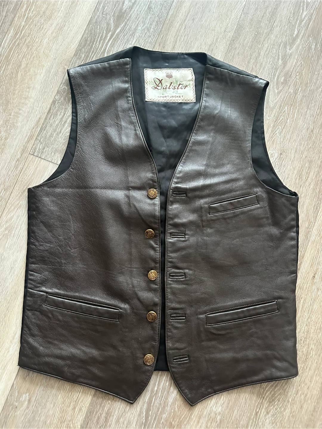 Vintage dark brown Dalster Leather Vest