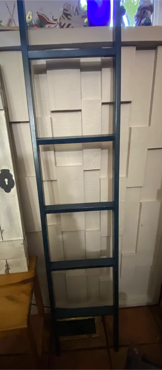 Dark Blue Decorative Blanket Ladder - photo 5