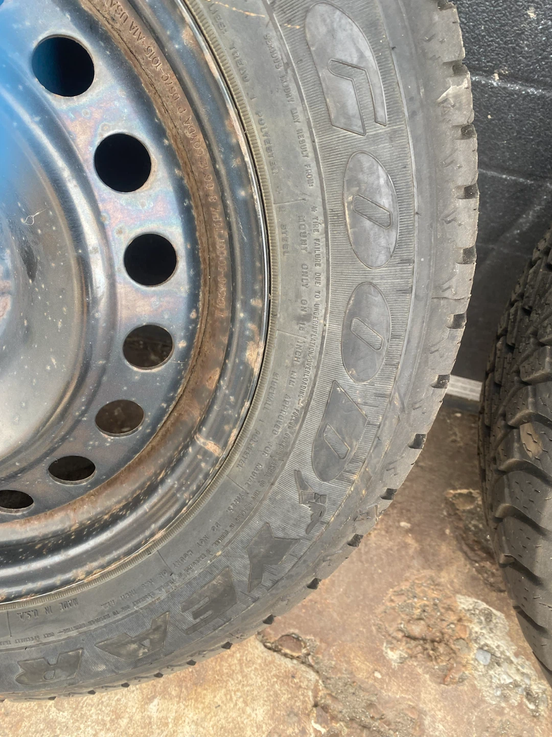 Set of 4 Goodyear Winter Tires with Steel Rims - photo 3