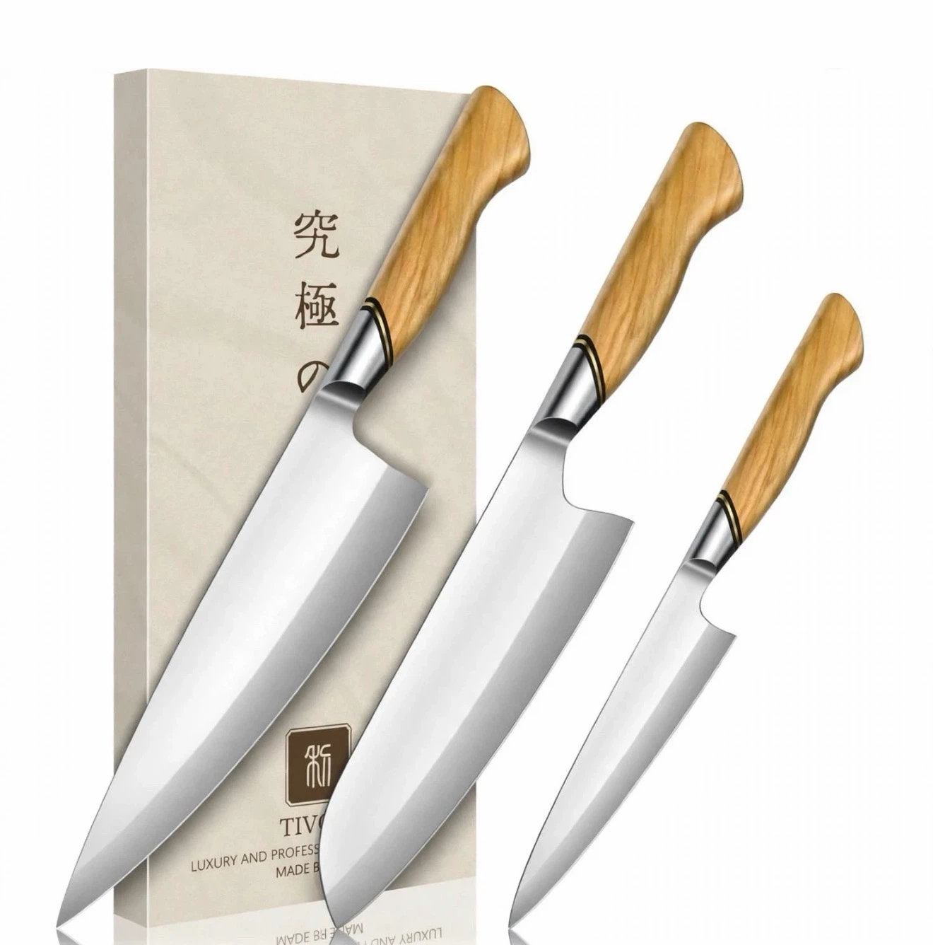 Tivoli 3PCS Japanese Damascus Knife Set VG10