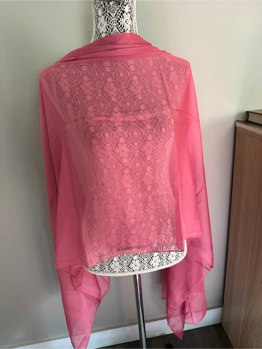 Hot Pink Sheer Scarf - New - $5 - East York