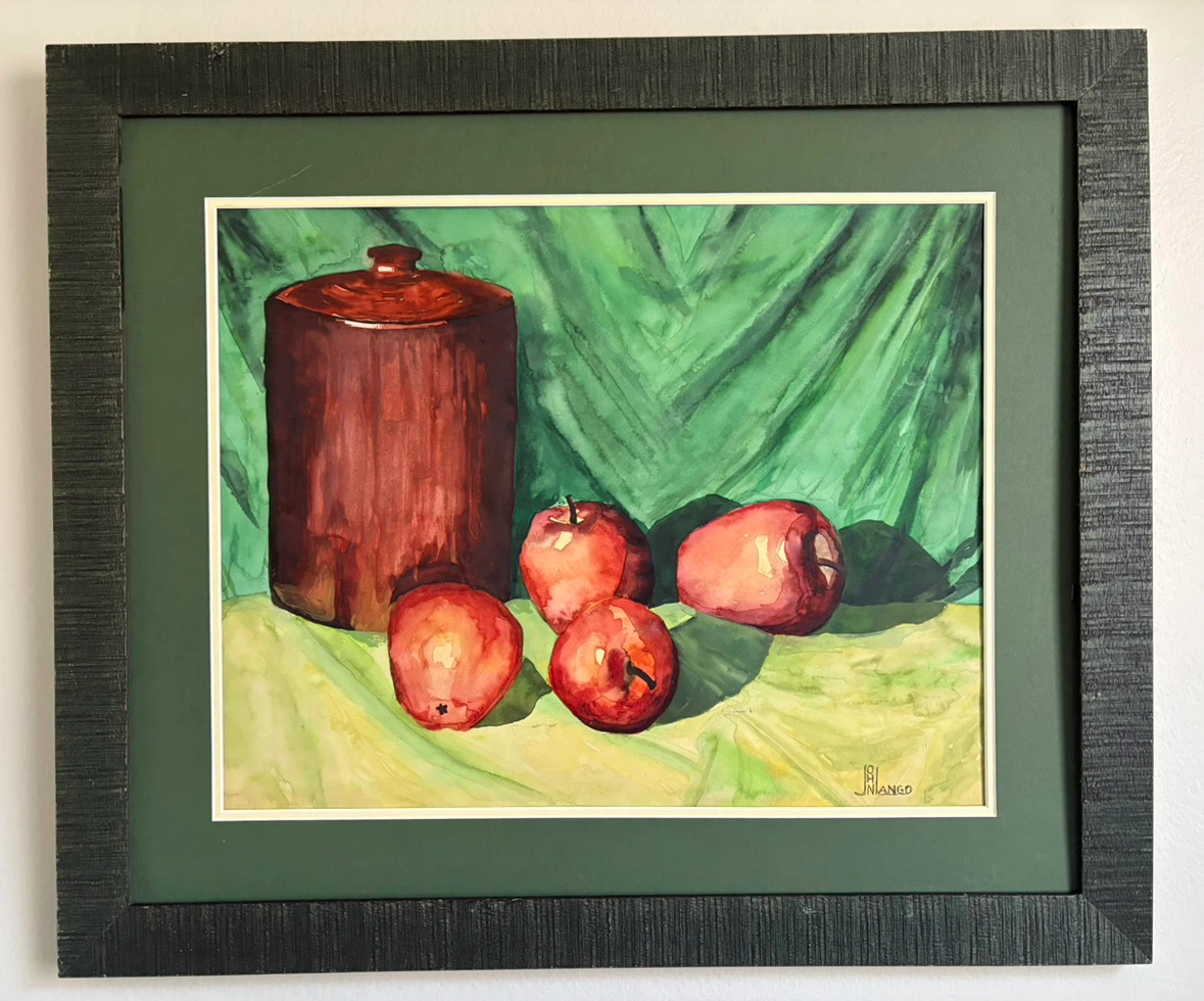 Vintage Watercolor - Still Life with Apples - photo 2