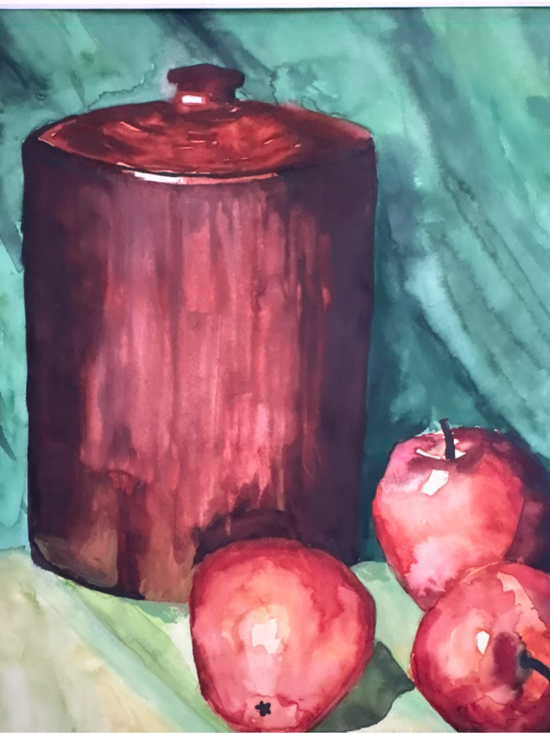 Vintage Watercolor - Still Life with Apples - photo 4
