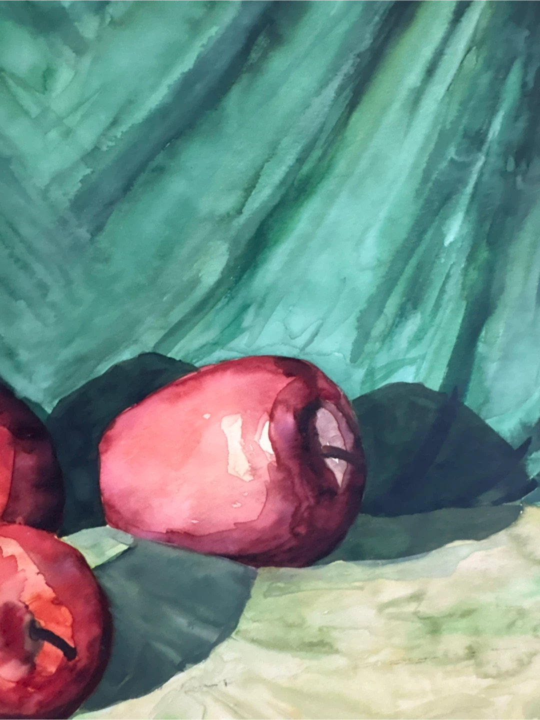 Vintage Watercolor - Still Life with Apples - photo 5