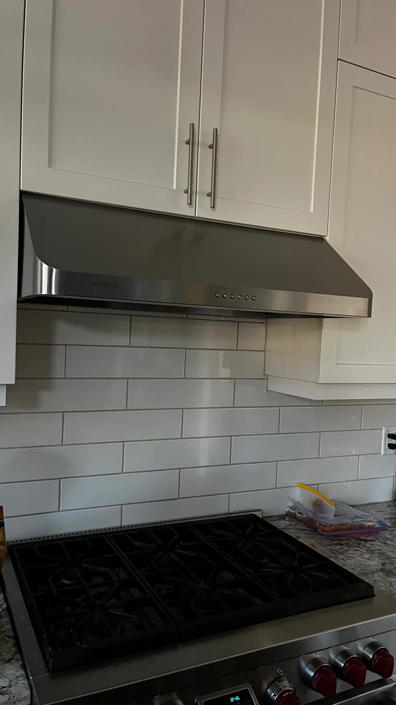 Ancona under cabinet stainless steel range hood - 36”
