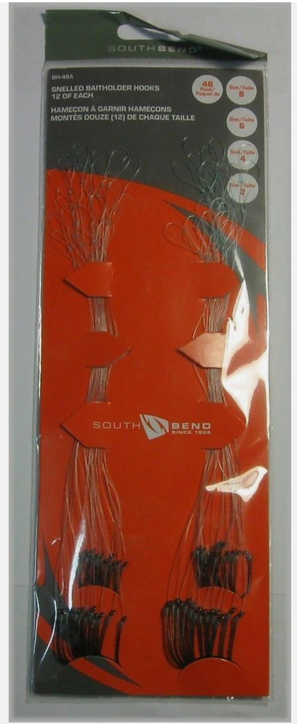 South Bend Snelled Fishing Hooks Assortment, brand new