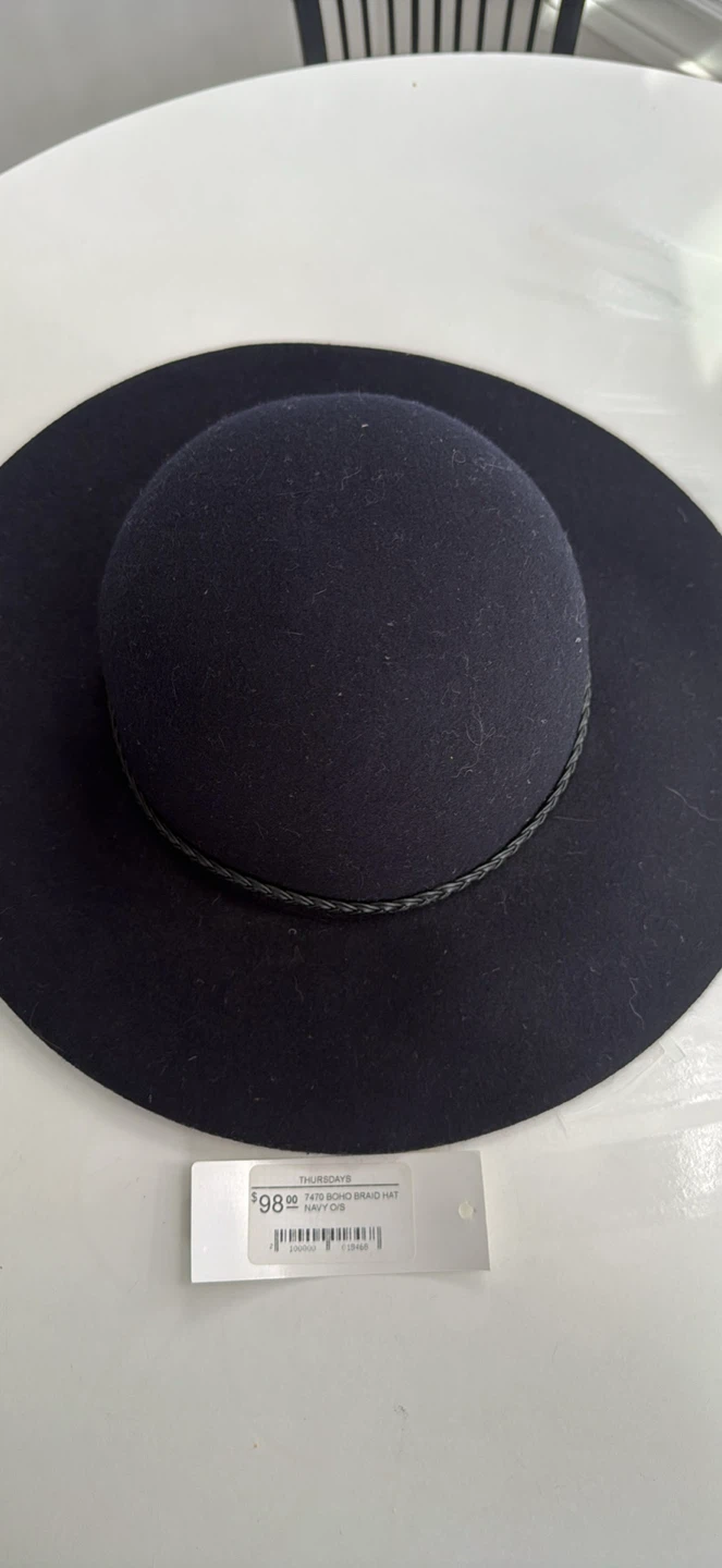 Thursdays navy blue women’s felt hat