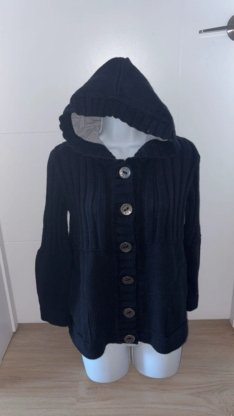 Pure Handknit 2000s Button Hooded Cardigan - photo 2