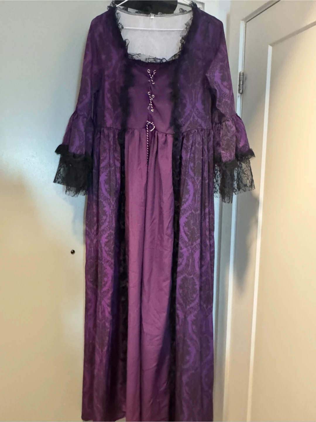 Purple Victorian Style Lace Gown