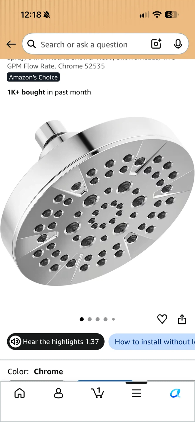 Delta 5-Inch Round Shower Head - photo 4