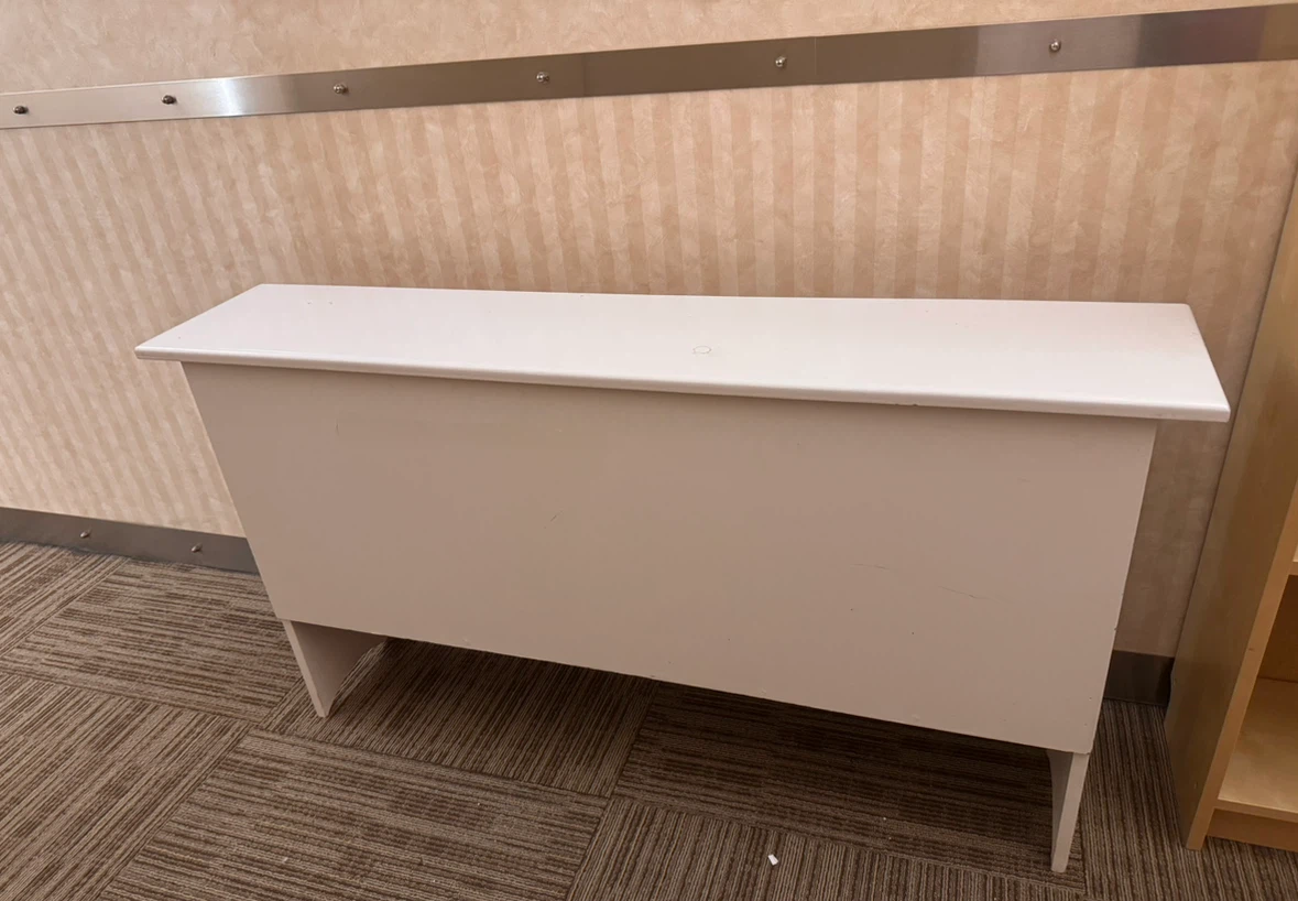 White storage bench seat chest
