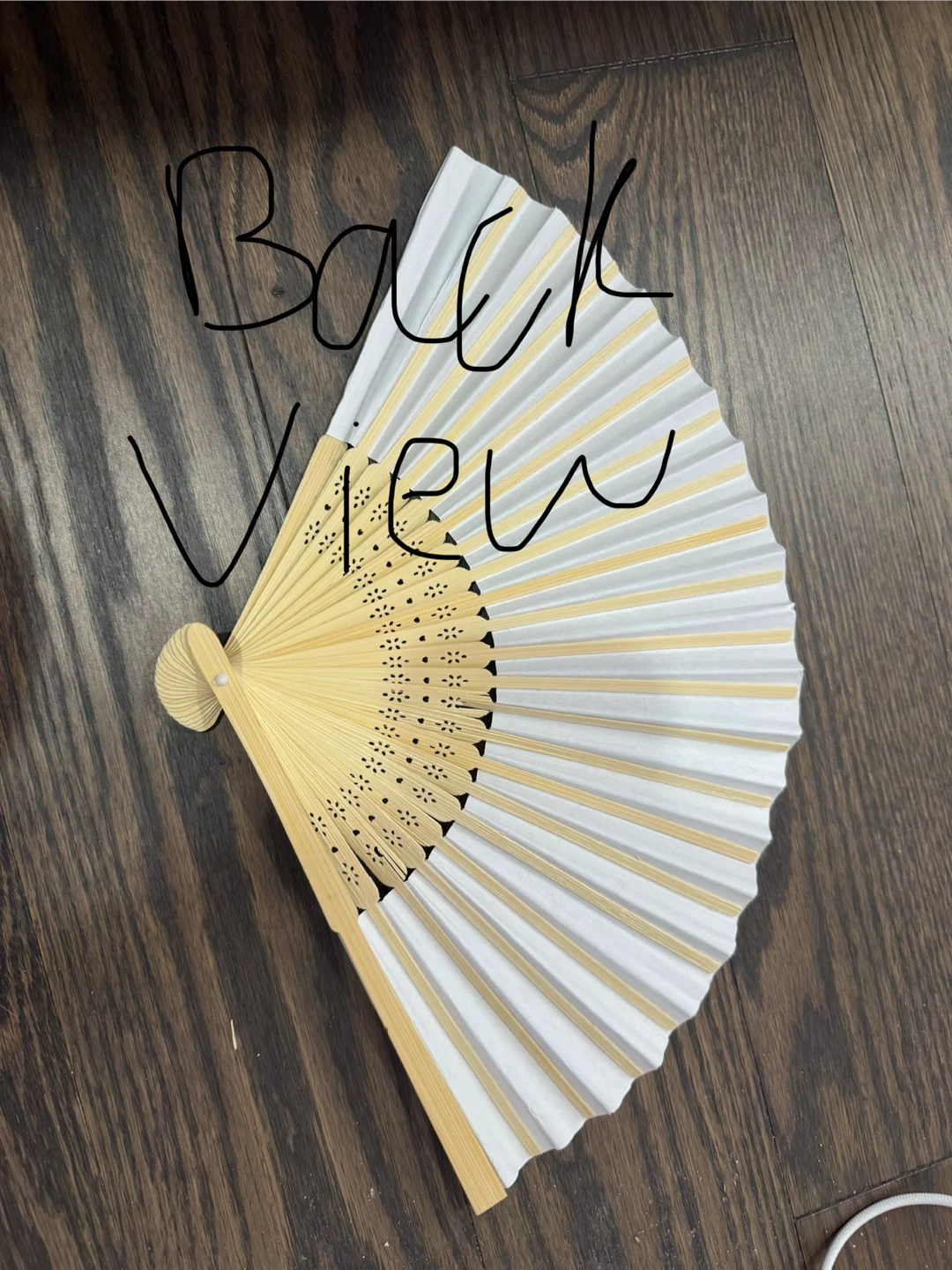 Handheld bamboo folding fan - photo 3