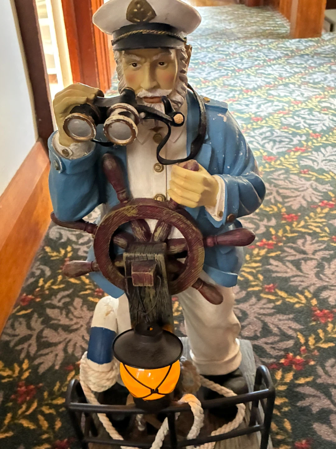 Pair Nautical Sea Captain Garden Statue 21.5" LED Solar Light - photo 4