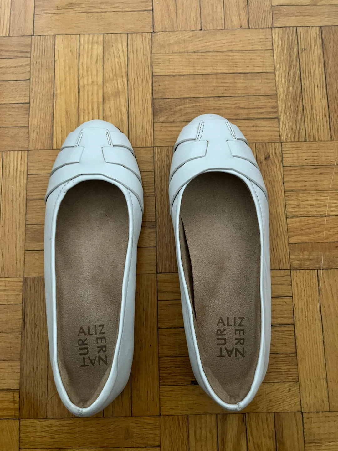 Naturalizer White Flats