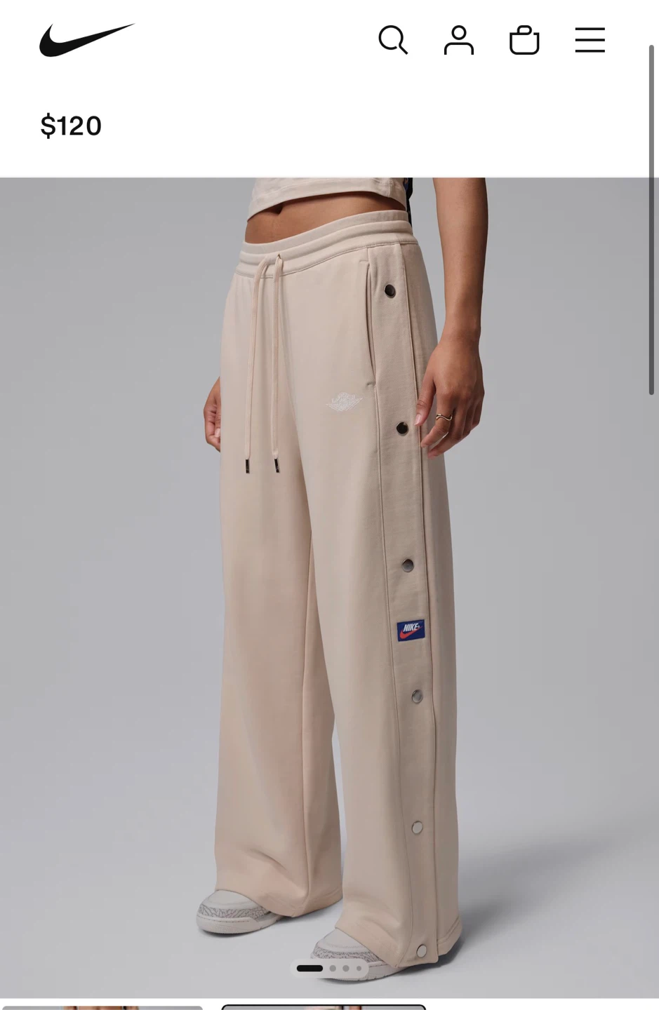 Jordan Women's Fleece Tearaway Pants - Beige