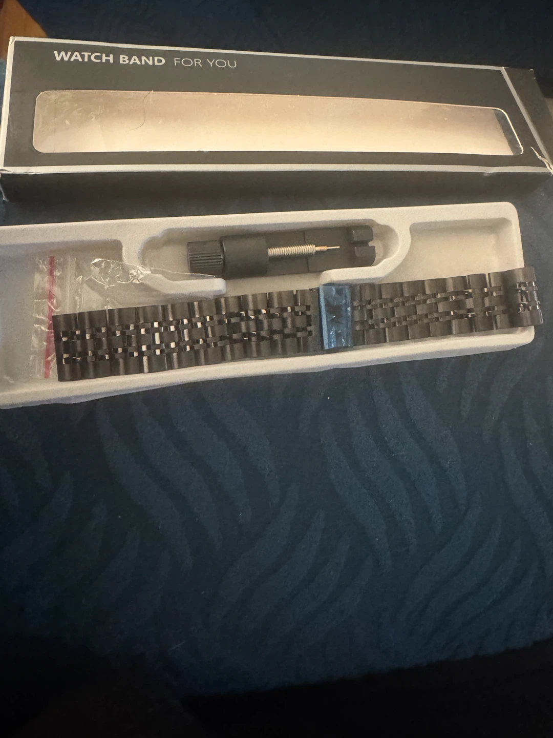 Black Stainless Steel Watch Band - photo 2