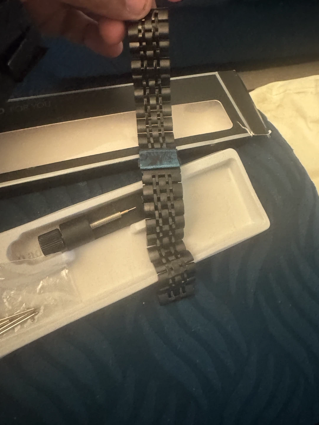 Black Stainless Steel Watch Band - photo 3