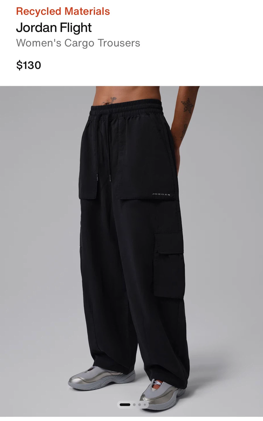 Jordan Flight Women's Cargo Trousers - Black - photo 2