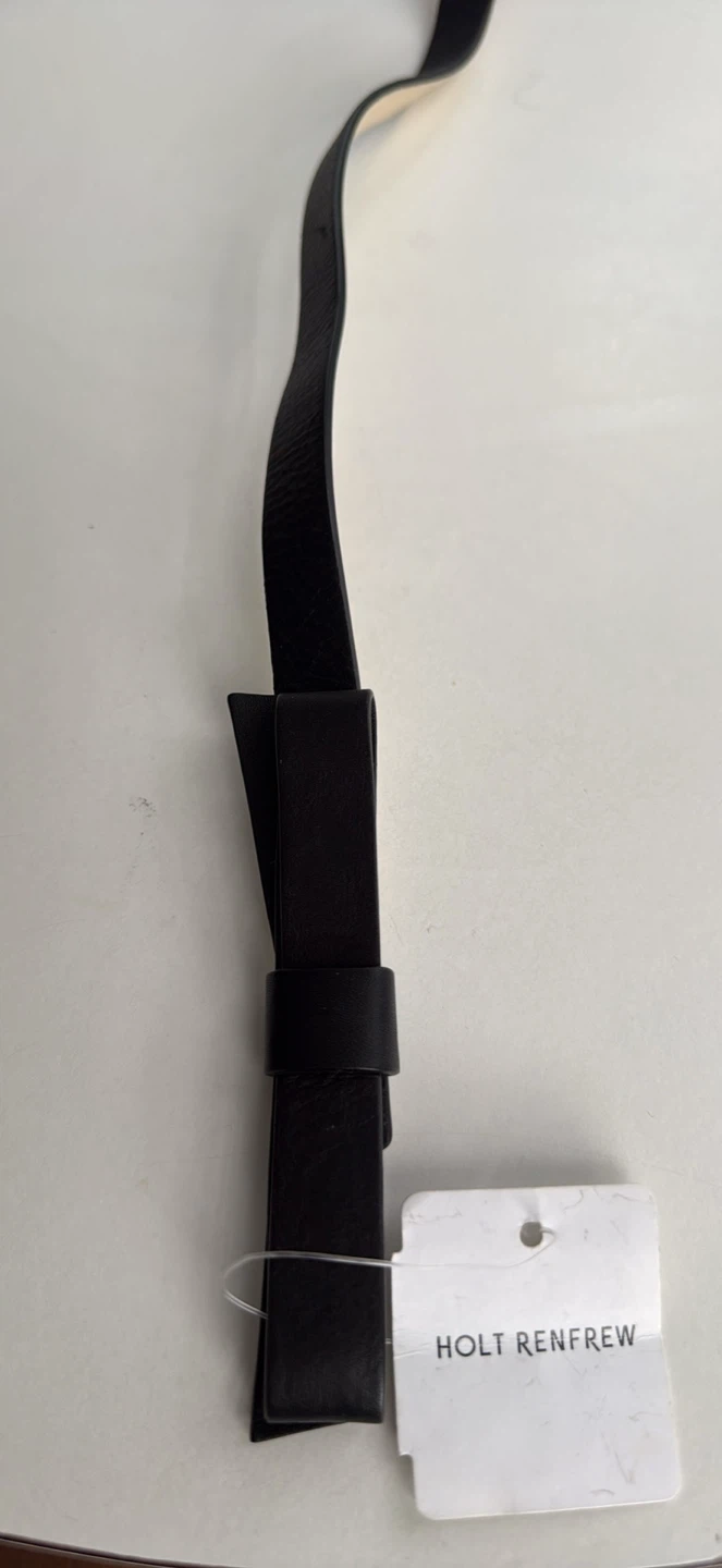 Kate Spade Black leather bow belt