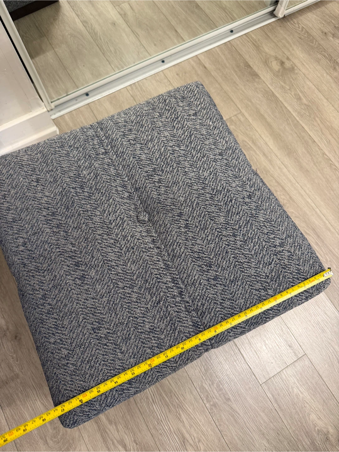 Gray Fabric Storage Ottoman - photo 3