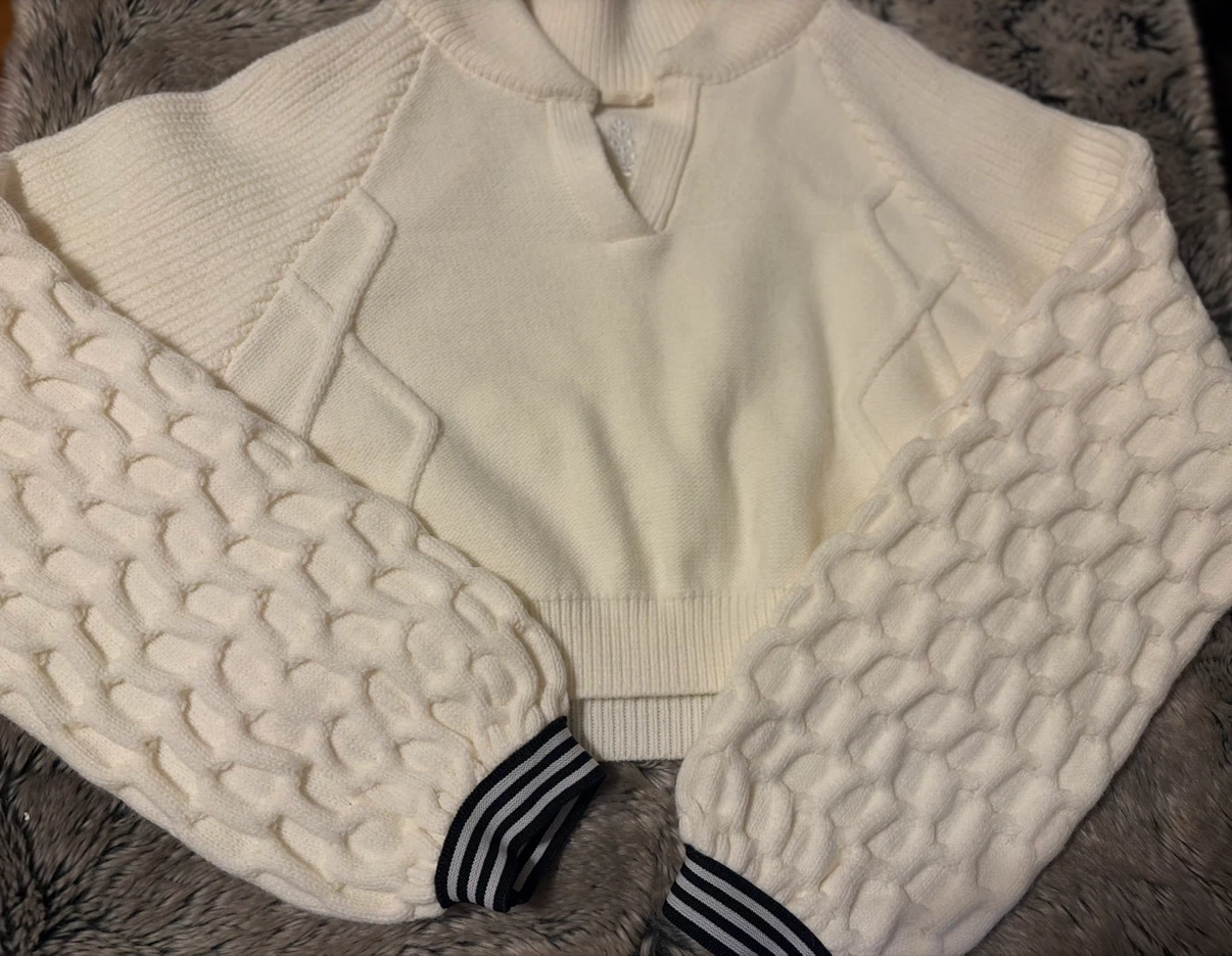Free People Off-White Textured Sweater - photo 2