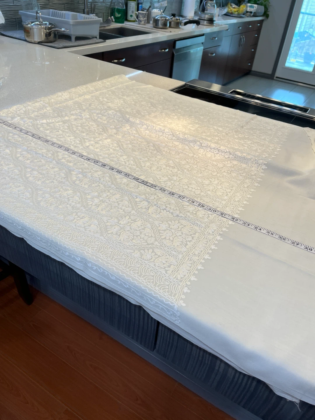 White Embroidered Shawl
