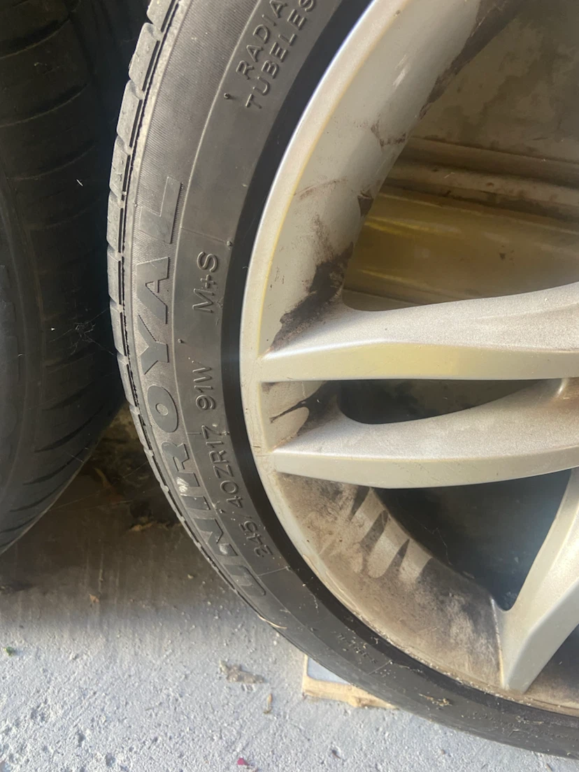 Original Mercedes-Benz Alloy Rims with 3 Tires