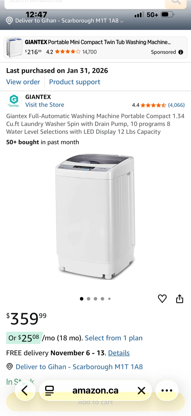 Apartment washer