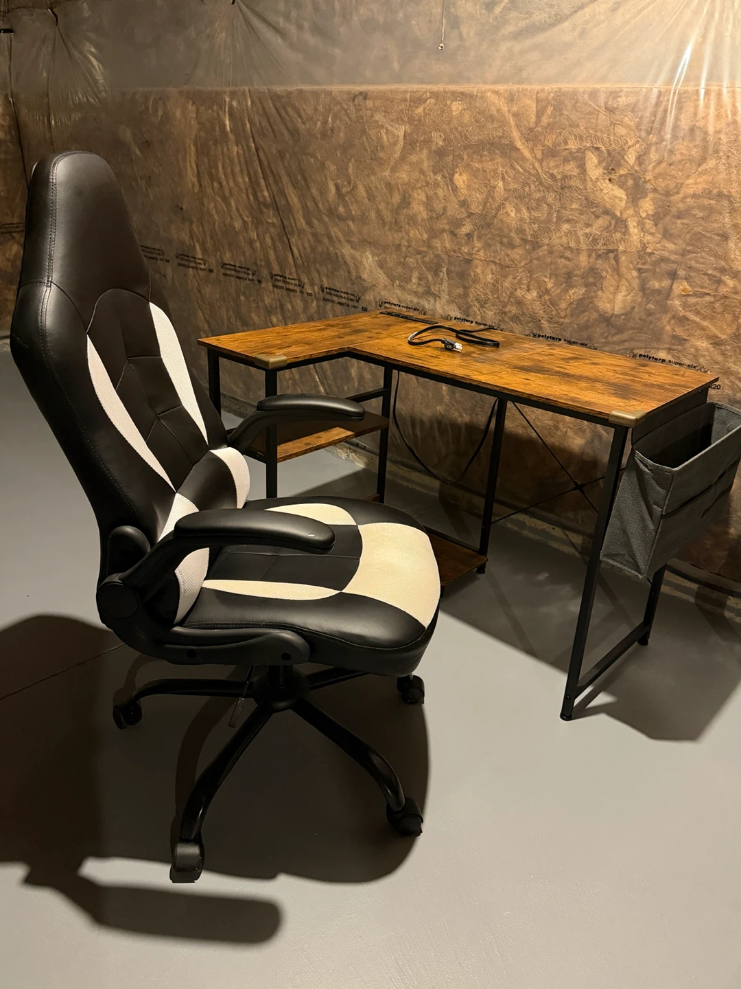 L-Shaped office Desk with Side Storage