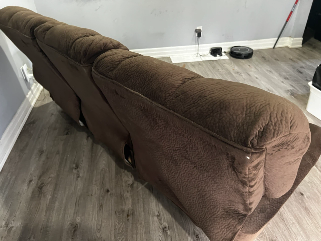 Brown 3-Seater Reclining Sofa - photo 2