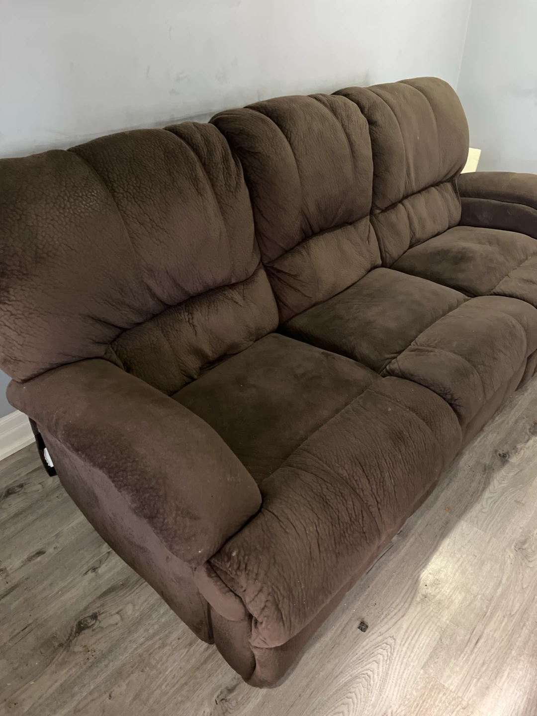 Brown 3-Seater Reclining Sofa - photo 4