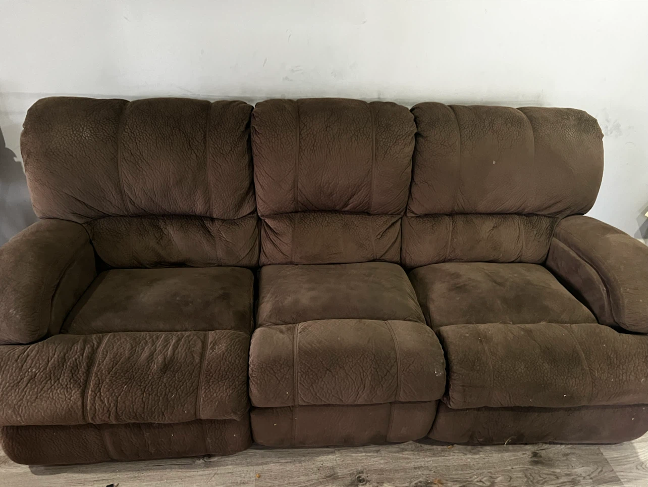 Brown 3-Seater Reclining Sofa - photo 5