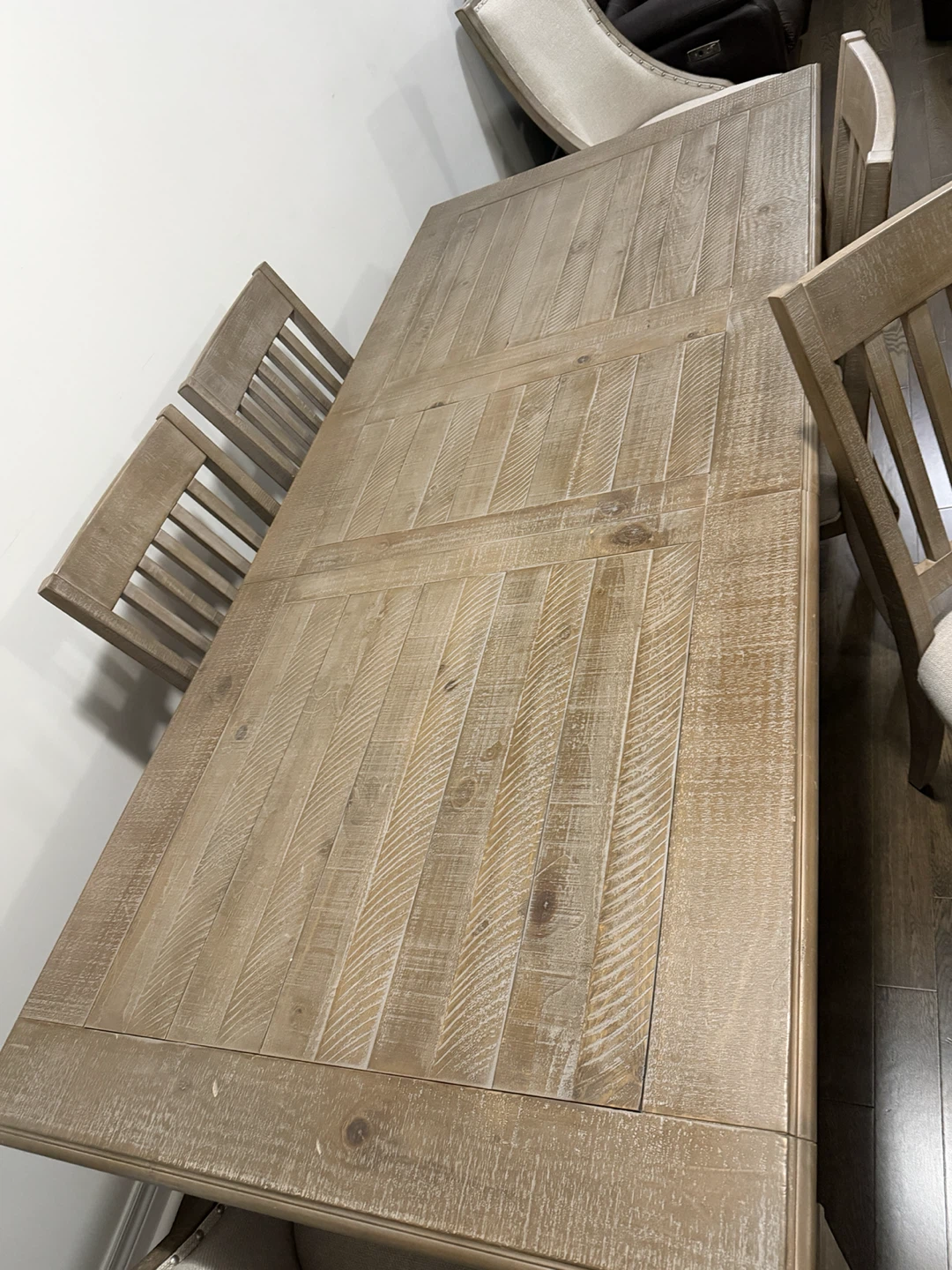 Rustic Wood Dining Table and 6 Chairs - photo 3