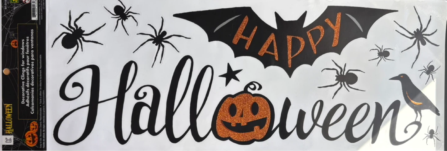Happy Halloween Decorative Window Clings