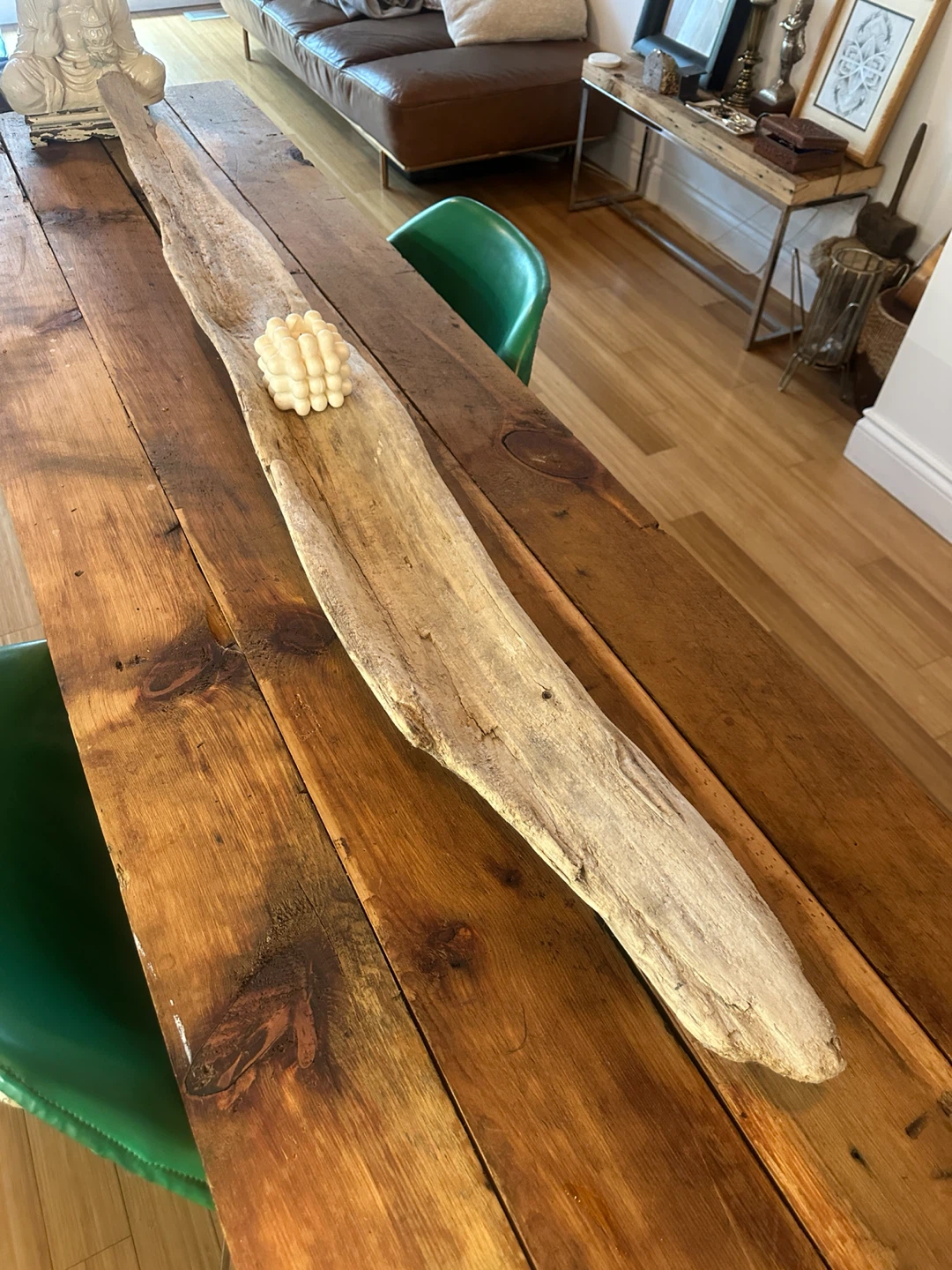 LONG VINTAGE DRIFTWOOD TABLE TOP DECOR ACCENT TRAY