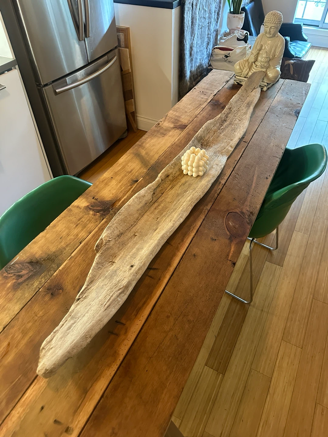 LONG VINTAGE DRIFTWOOD TABLE TOP DECOR ACCENT TRAY - photo 2