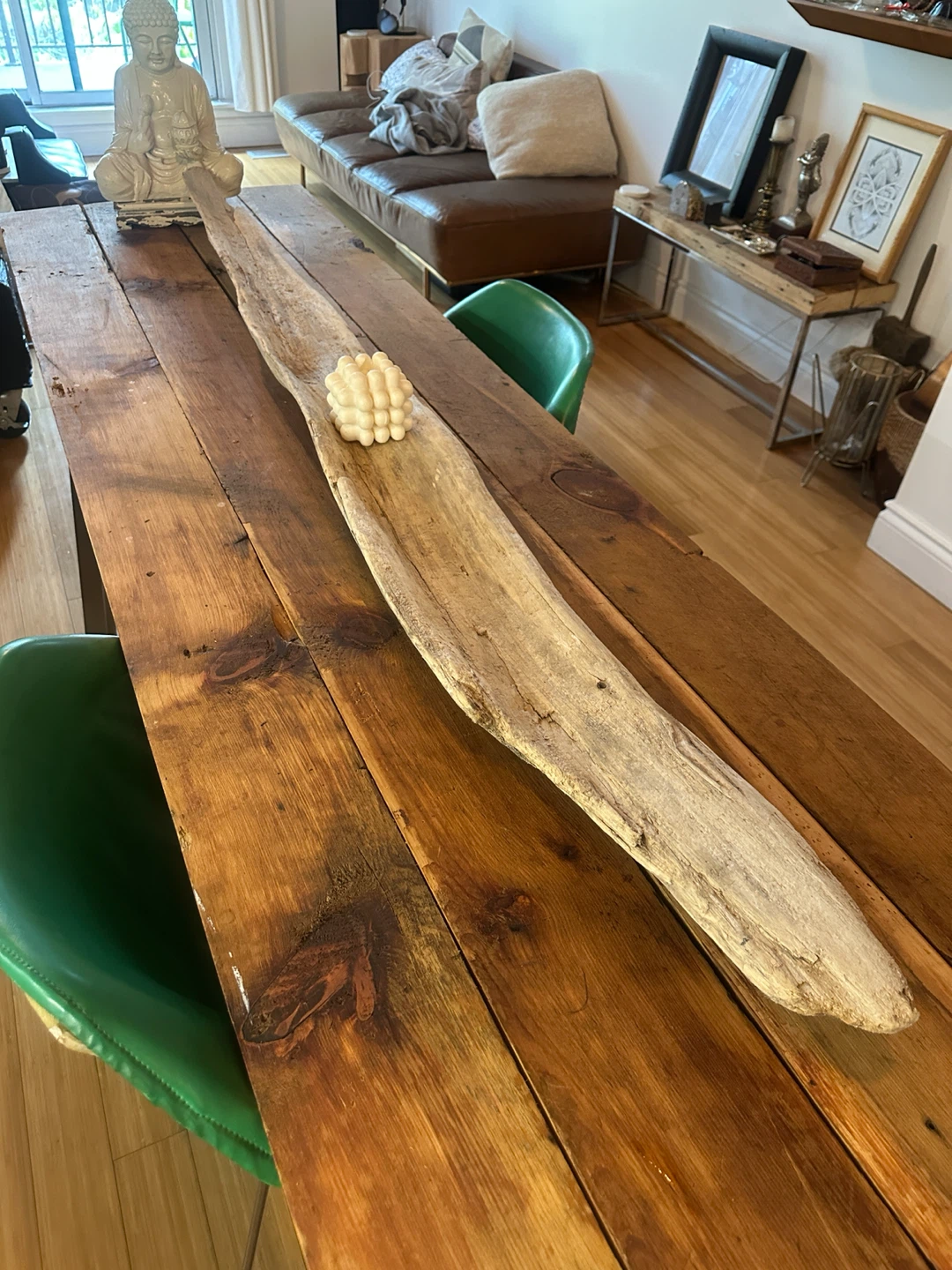 LONG VINTAGE DRIFTWOOD TABLE TOP DECOR ACCENT TRAY - photo 3