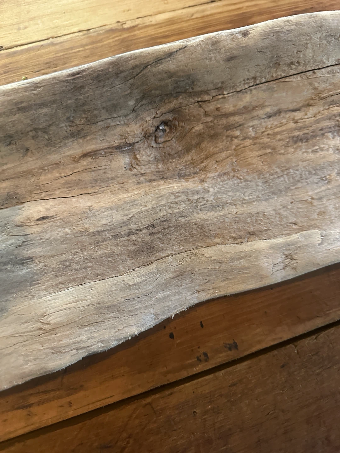 LONG VINTAGE DRIFTWOOD TABLE TOP DECOR ACCENT TRAY - photo 5