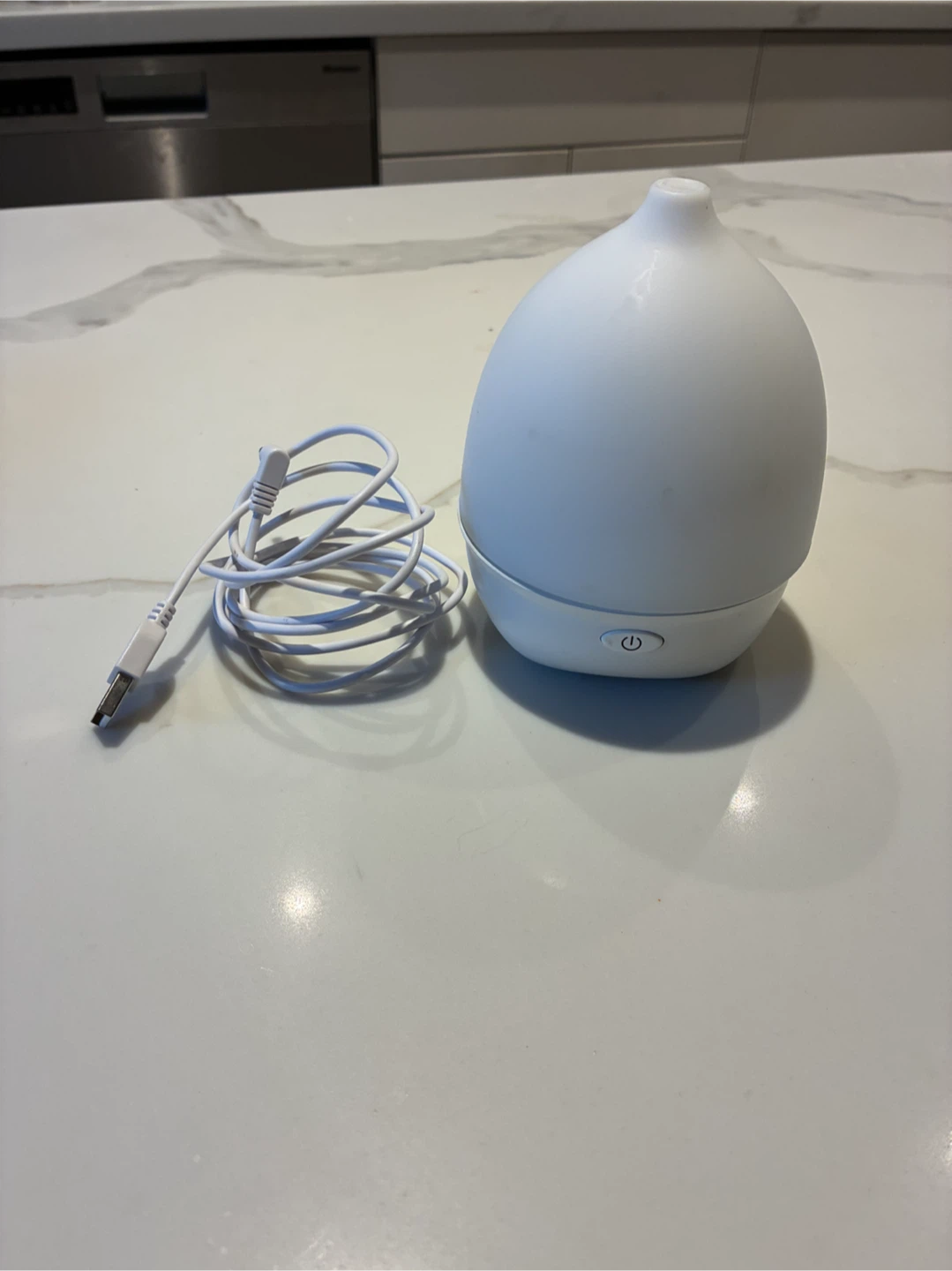 White portable USB essential oil diffuser