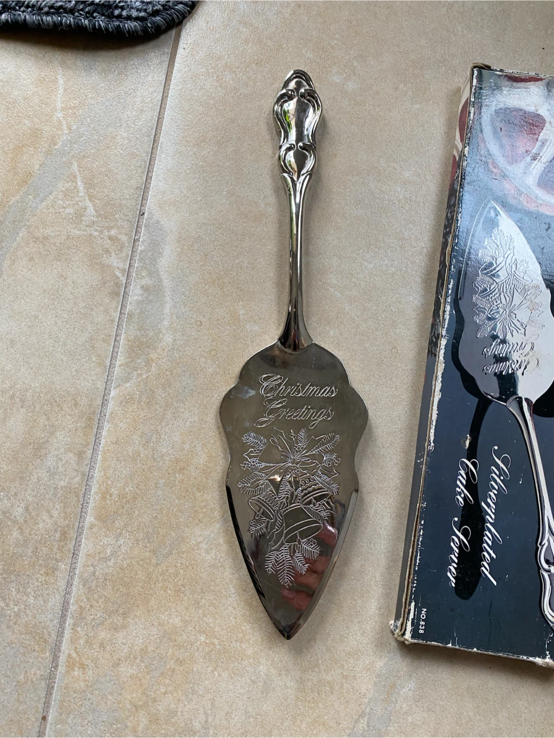 Silver-plated Christmas Cake Server