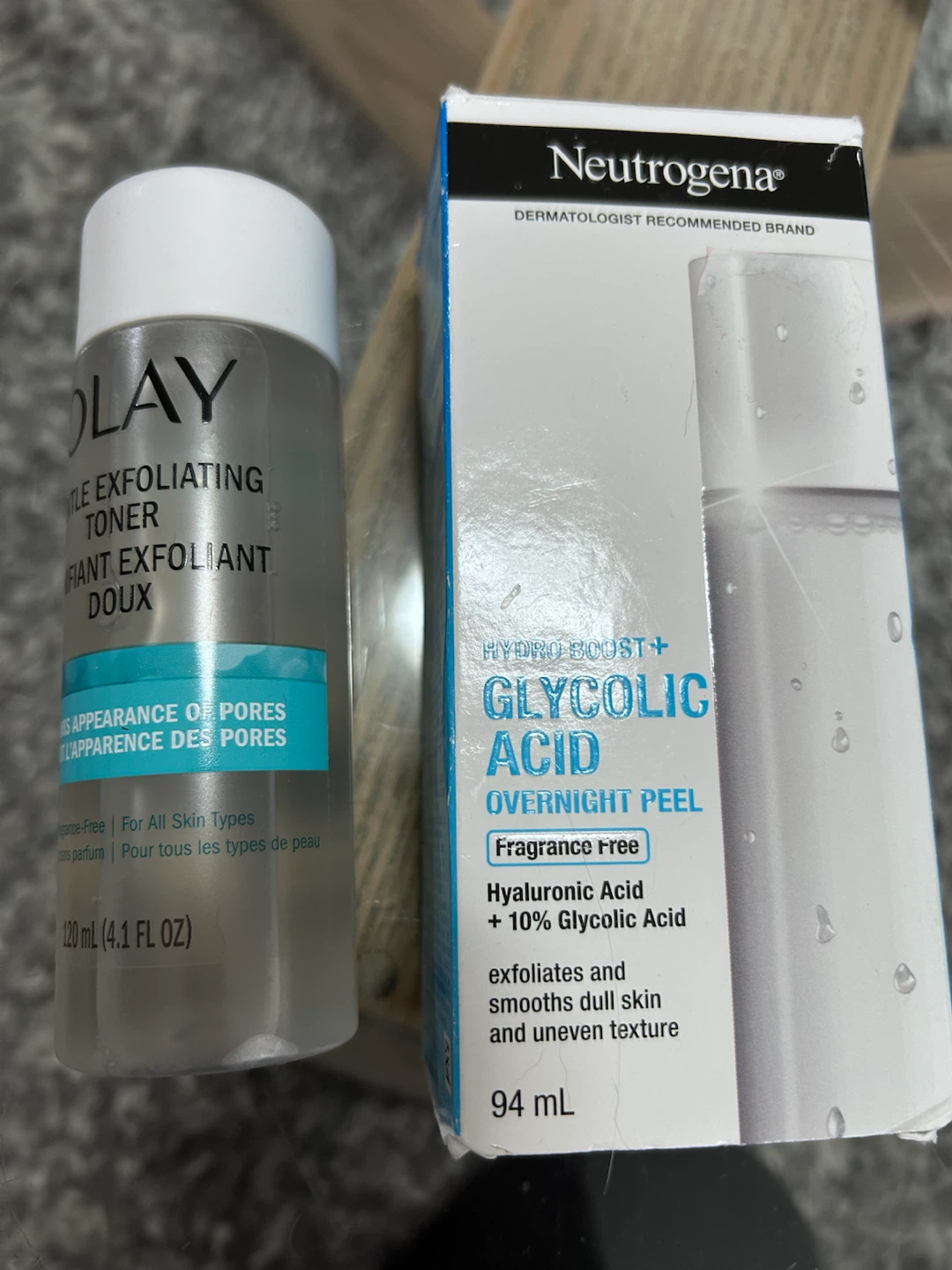 NEW Olay Toner and Neutrogena Overnight Peel Bundle
