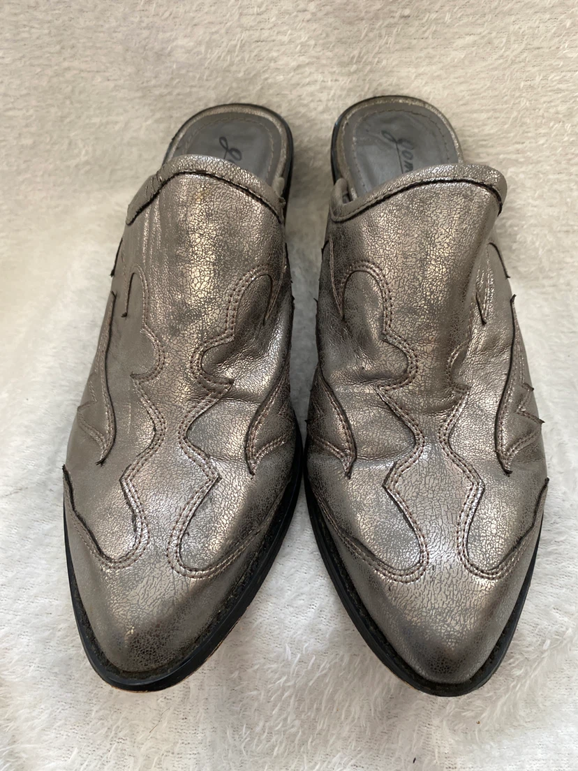 Gomax Metallic Silver cowboy  Shoes