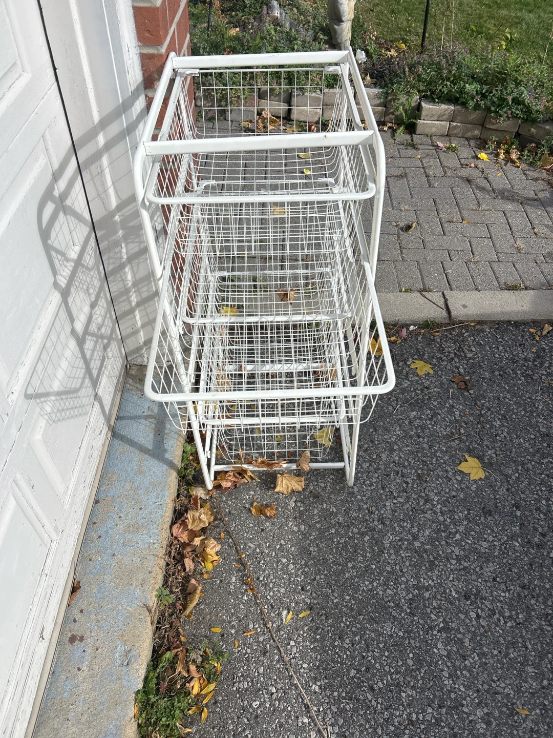 White ikea  4 Wire Storage Cart