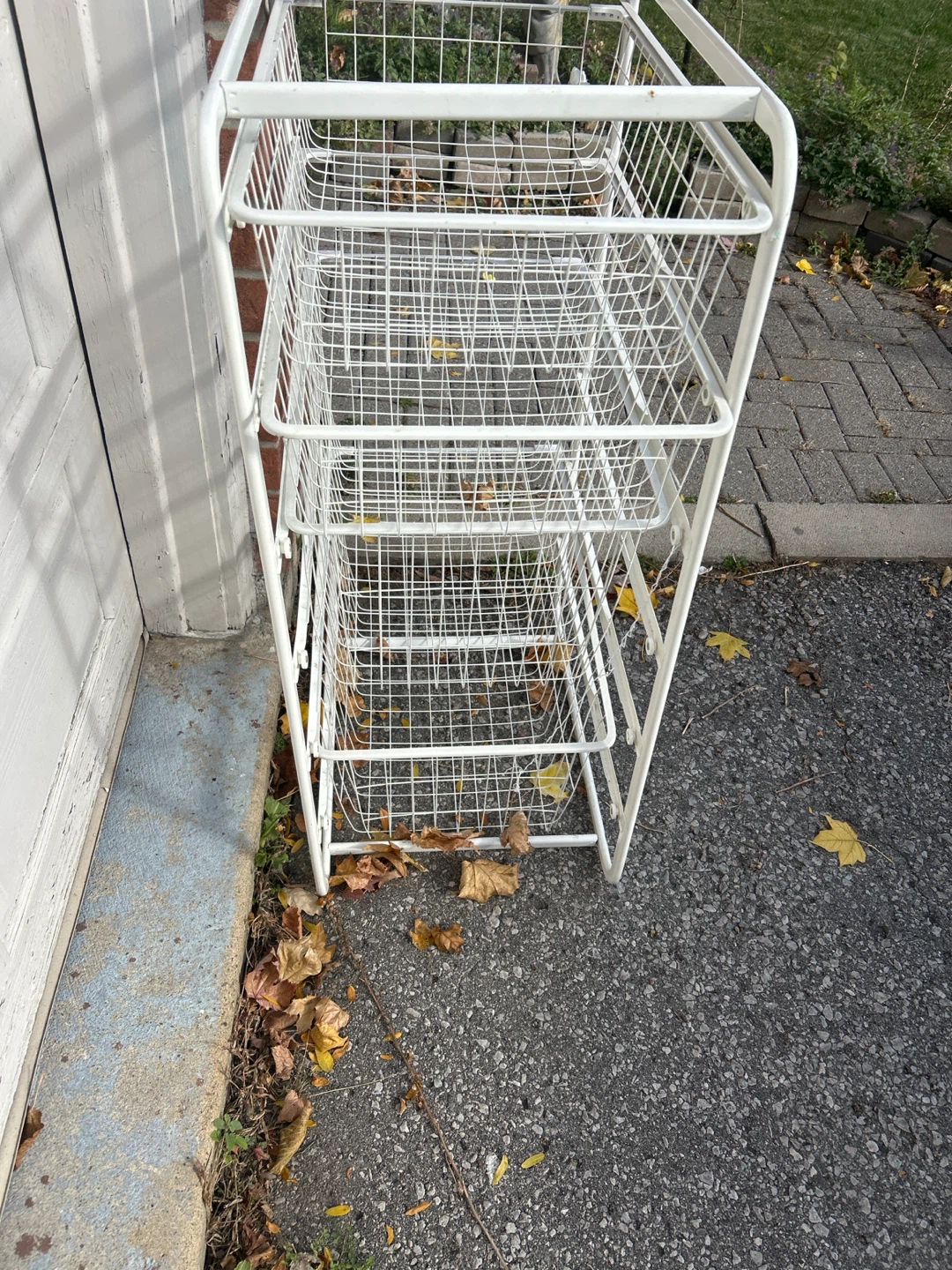White ikea  4 Wire Storage Cart - photo 2