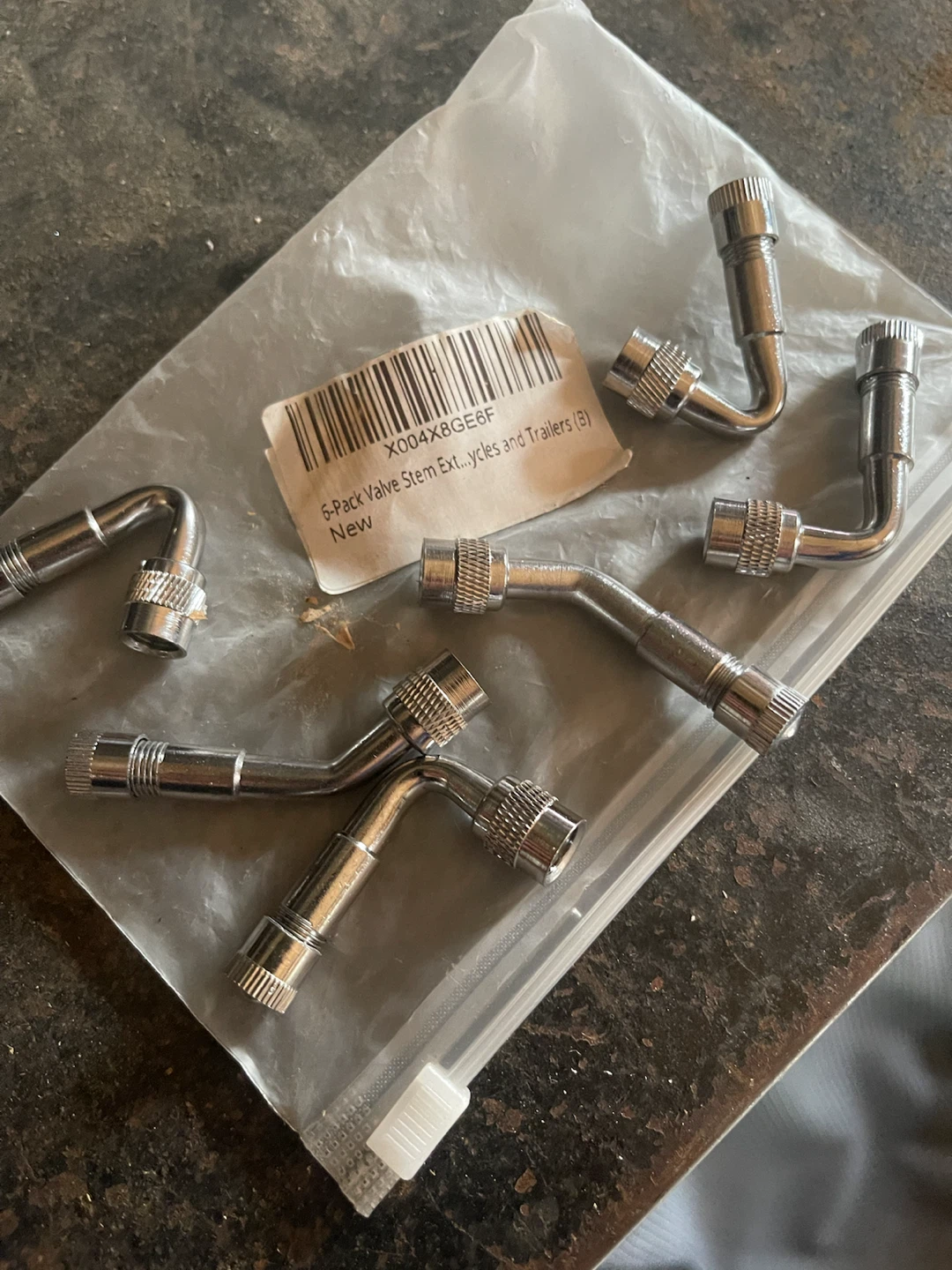 5 Pack Valve Stem Extensions for Bicycles and Trailers