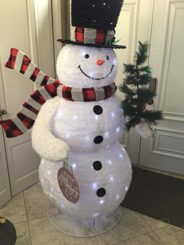 Holiday Living 72-in Multicolour Lighted Pop-Up Snowman