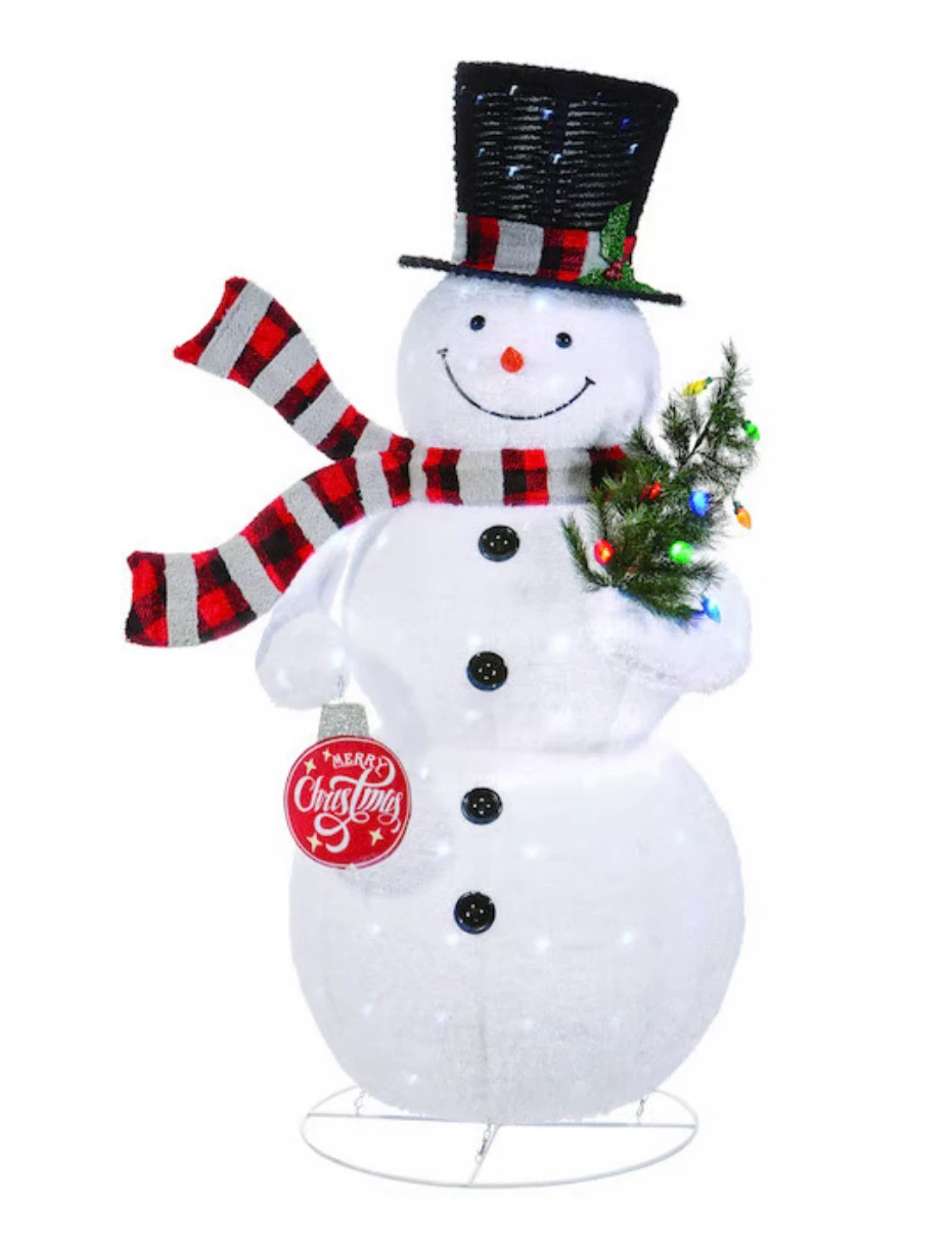 Holiday Living 72-in Multicolour Lighted Pop-Up Snowman - photo 2