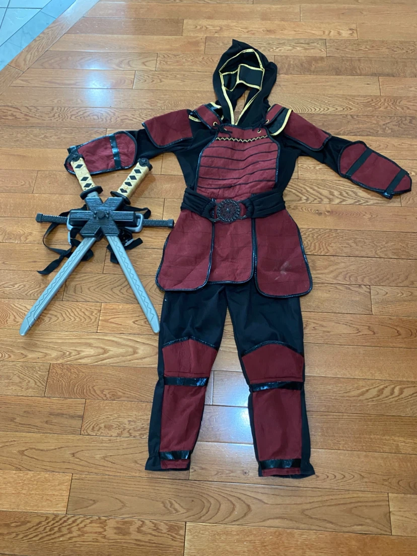 Kids Ninja Samurai Costume with Swords